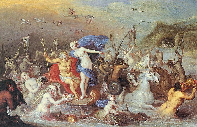 Frans Francken II Der Triumphzug von Neptun und Amphitrite Sweden oil painting art